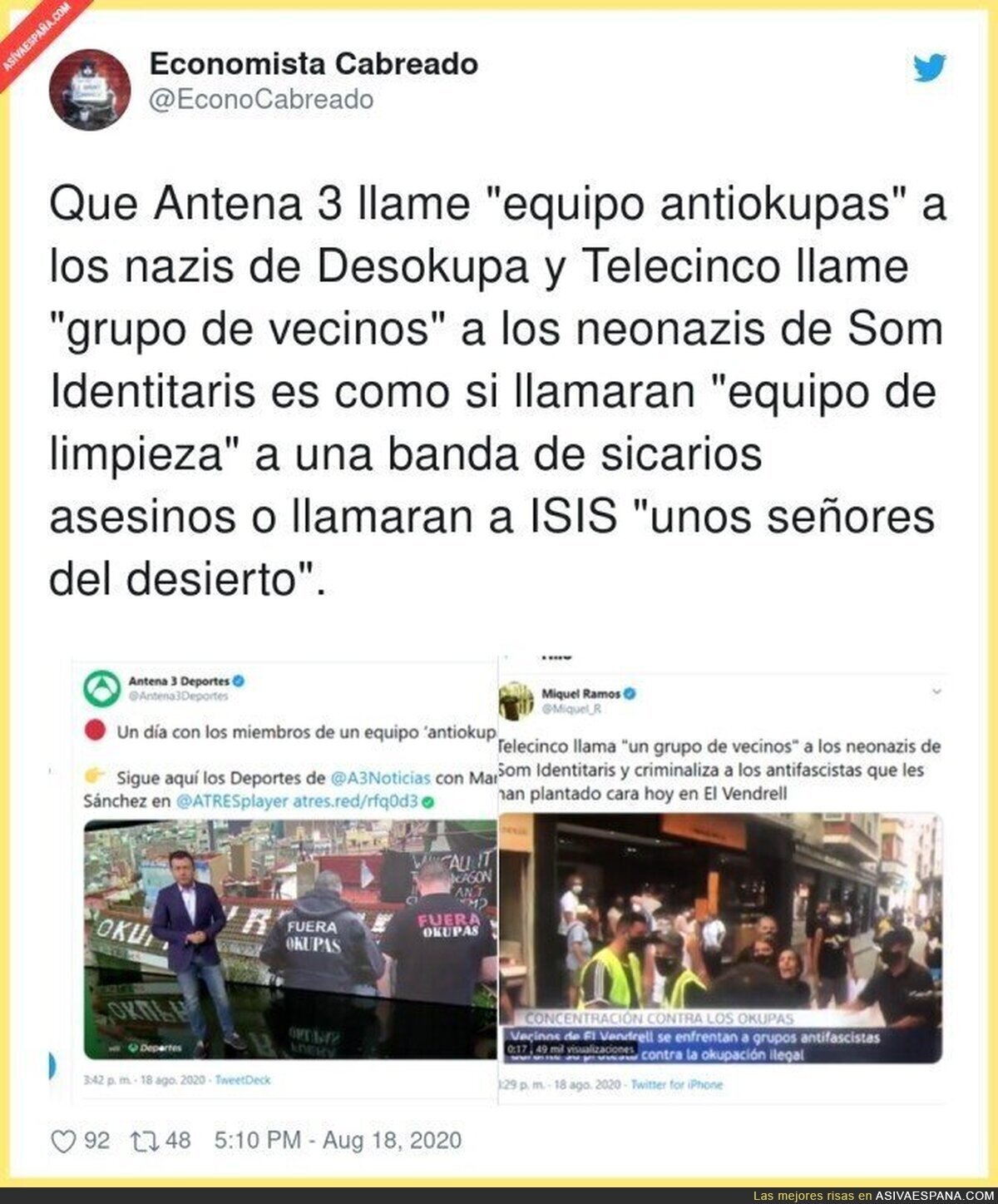 Antena 3 y Telecinco blanqueando a los nazis