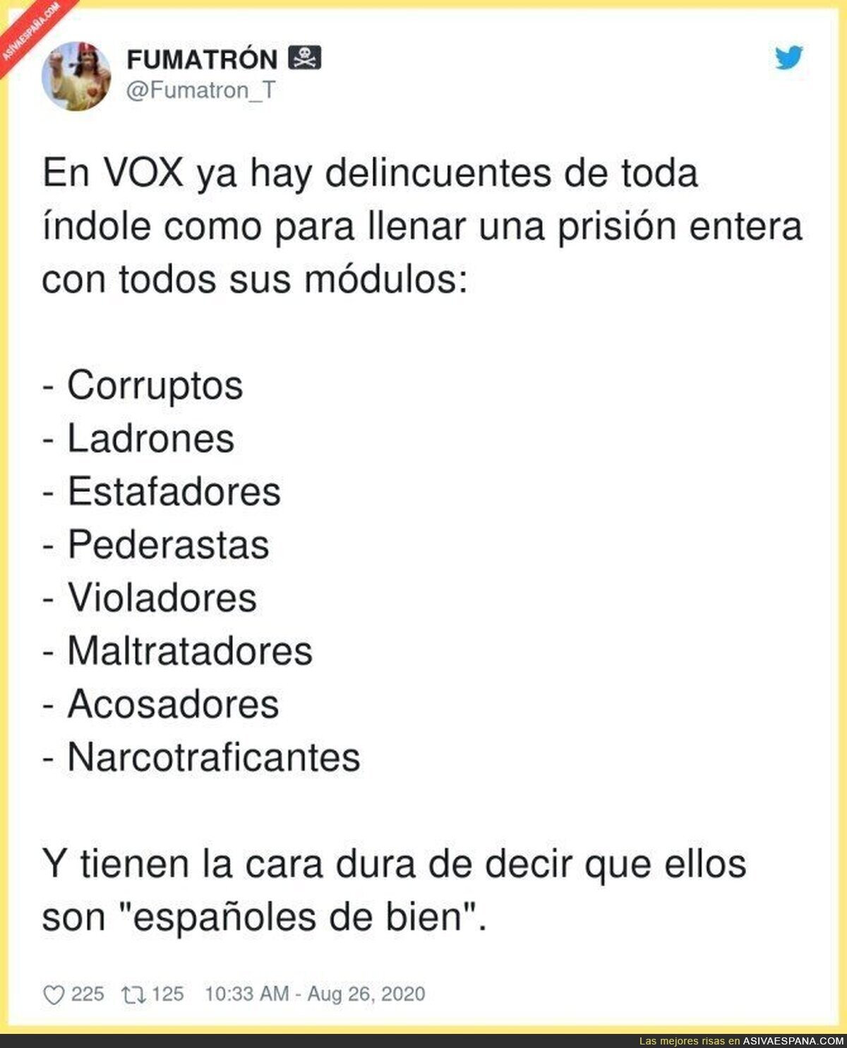 VOX no está para dar ningún ejemplo