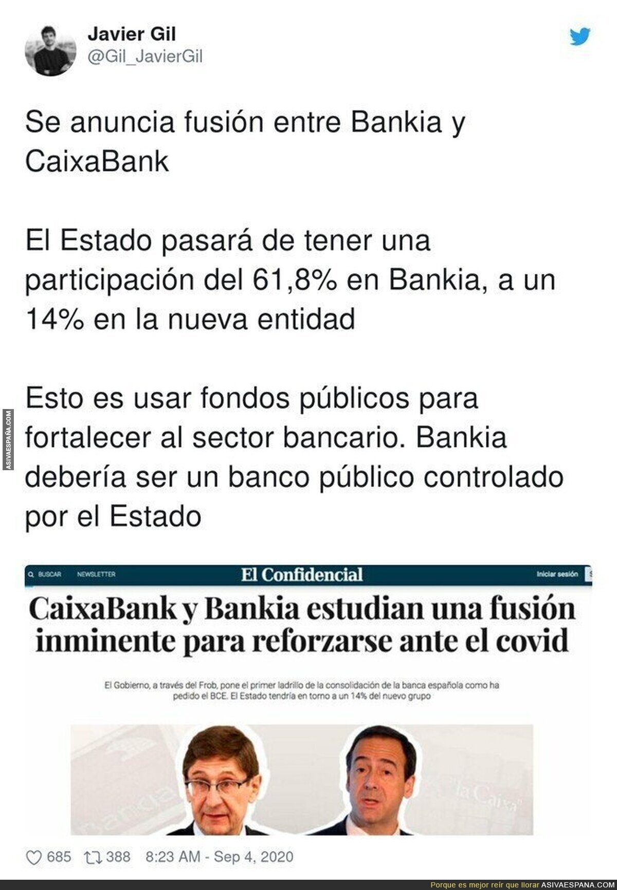 La situación que se nos viene con la fusión de CaixaBank y Bankia