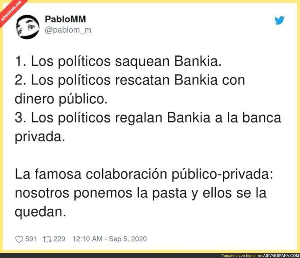 Es tremendo lo que han hecho con Bankia