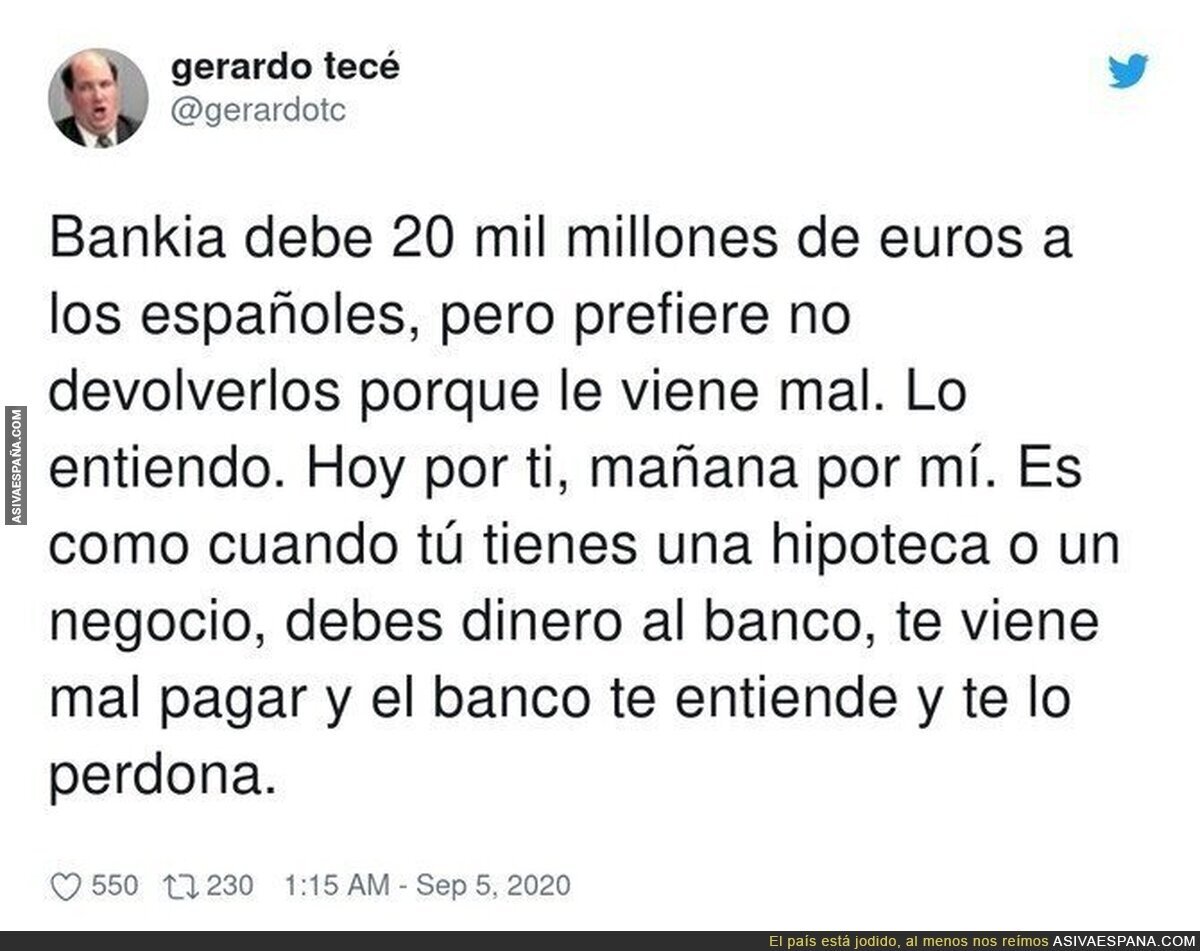 La cara dura de Bankia