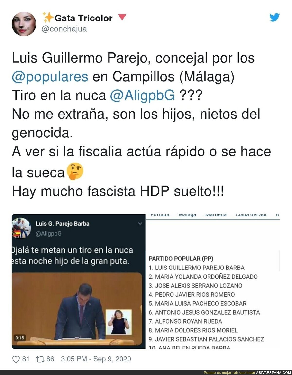 Las cabezas están muy mal en el PP