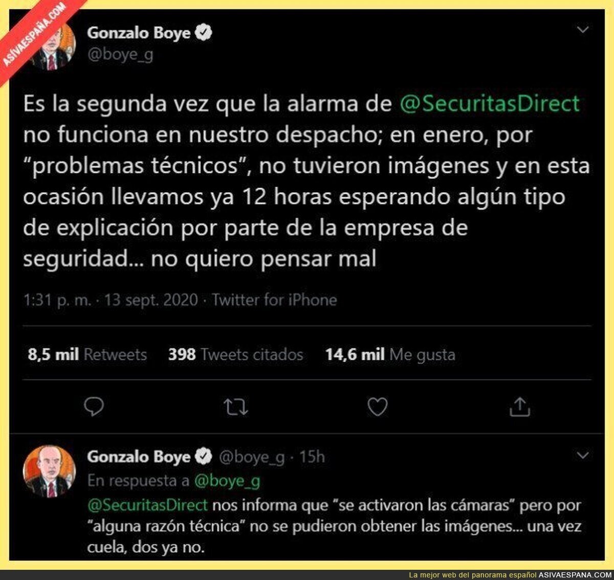 SecuritasDirect se la juega al abogado de Puigdemont 