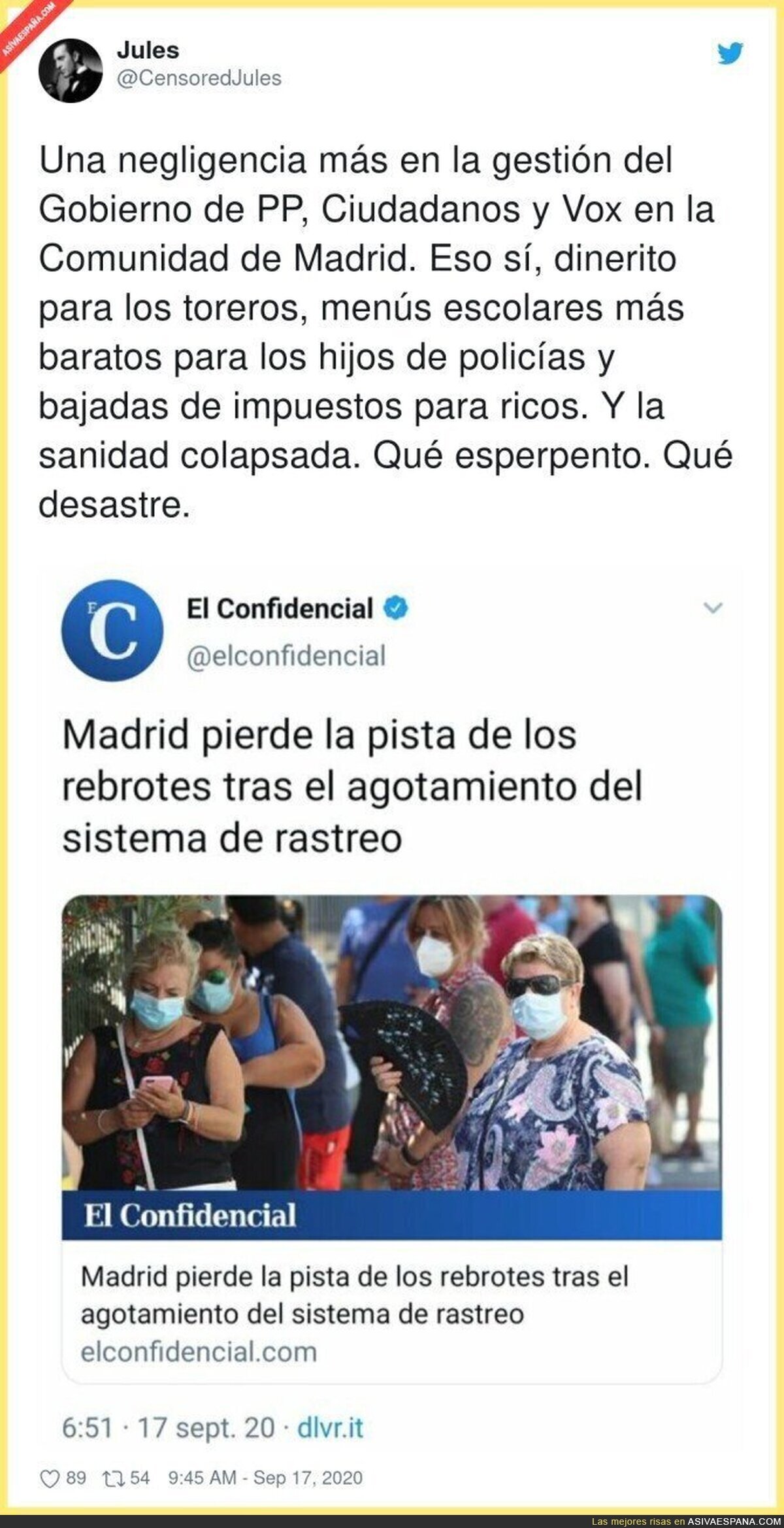 Sigue el desastre en Madrid