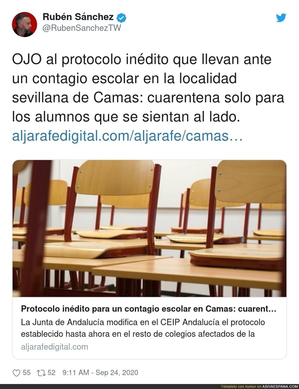 Total seguridad en esta escuela de Camas