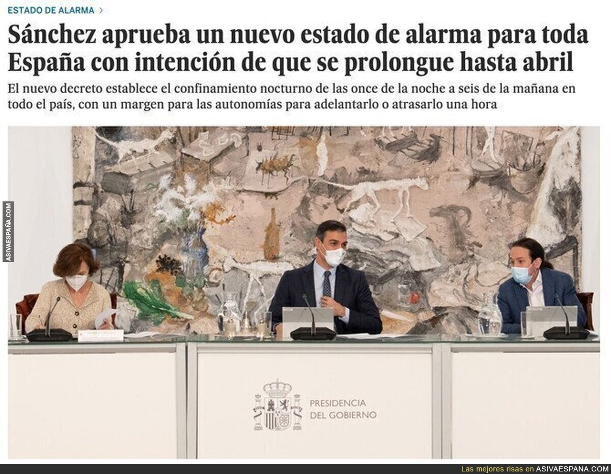 Nuevo estado de alarma en España hasta abril