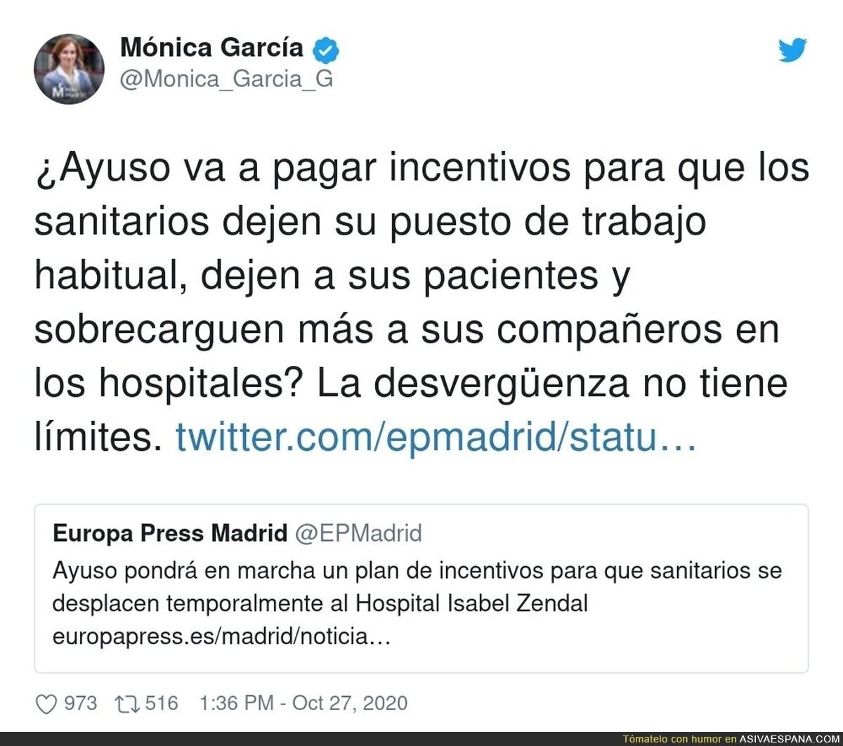 No hay día que no tengamos un despropósito más en Madrid