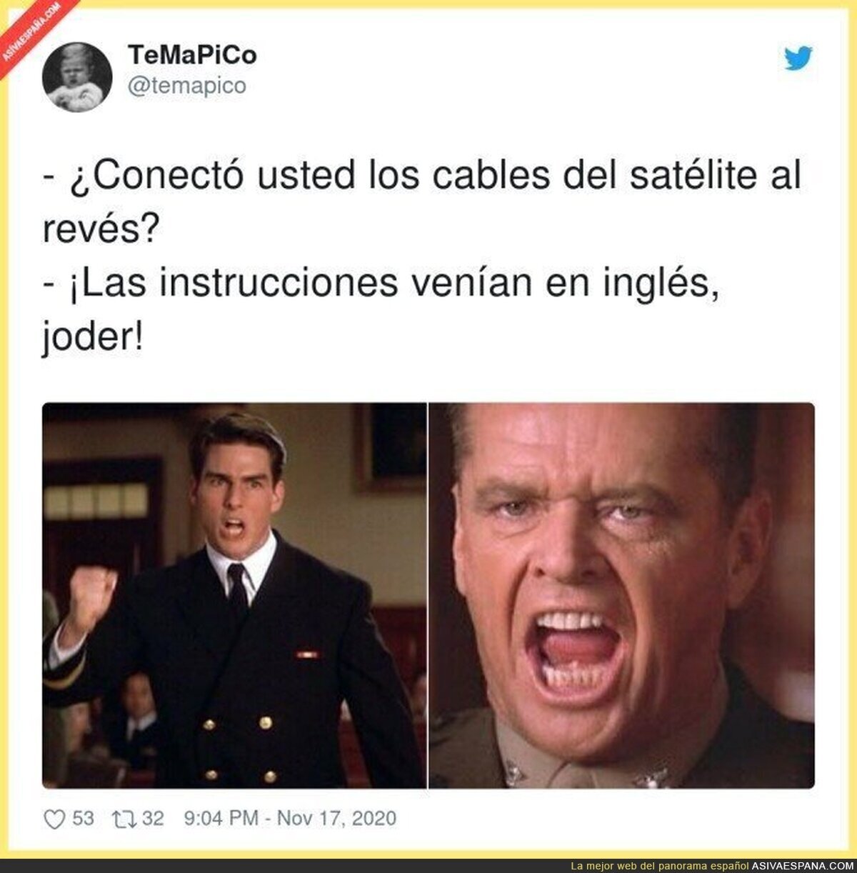 Terrible error en el satélite español