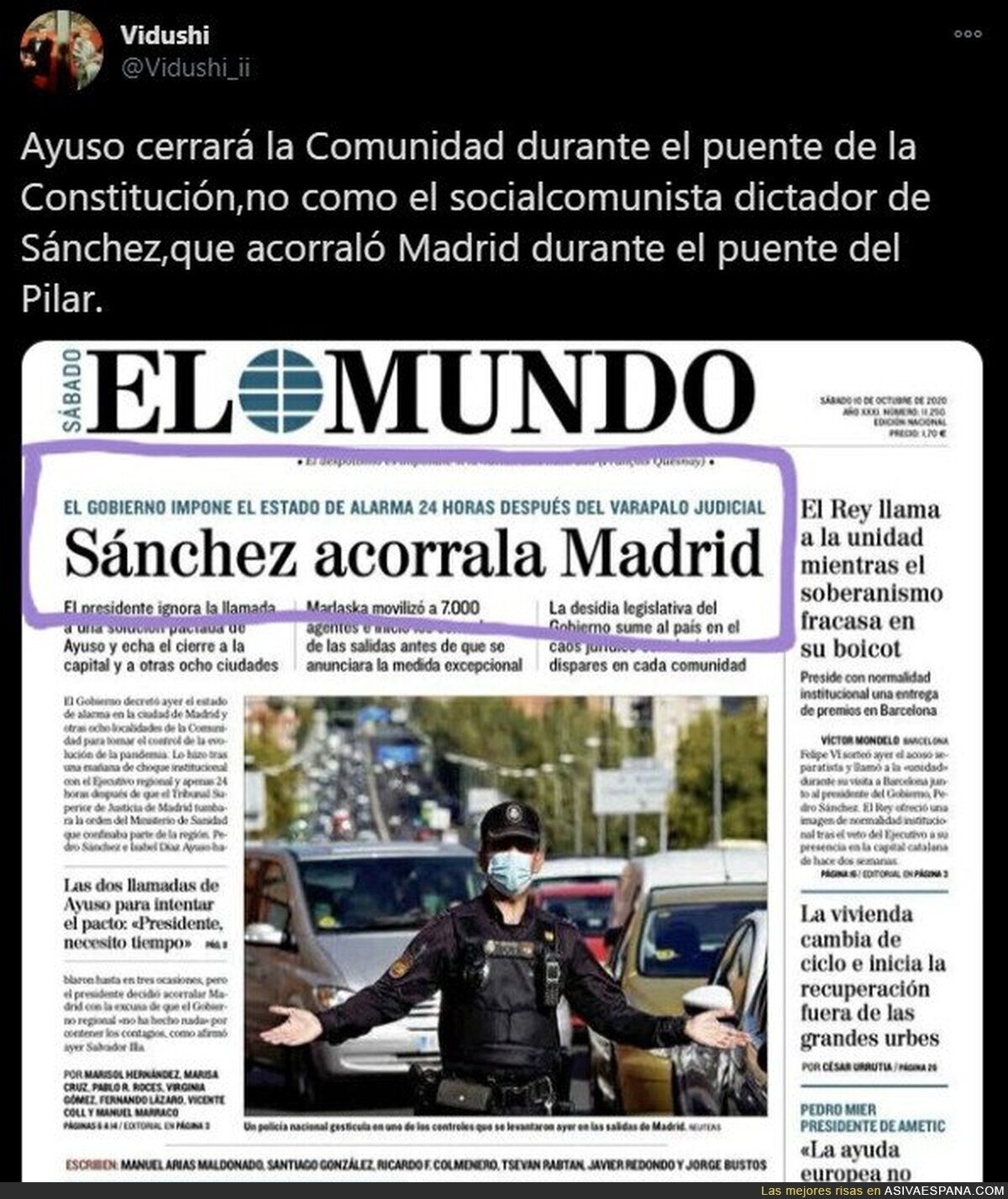 La poca vergüenza de 'El Mundo' haciendo portadas