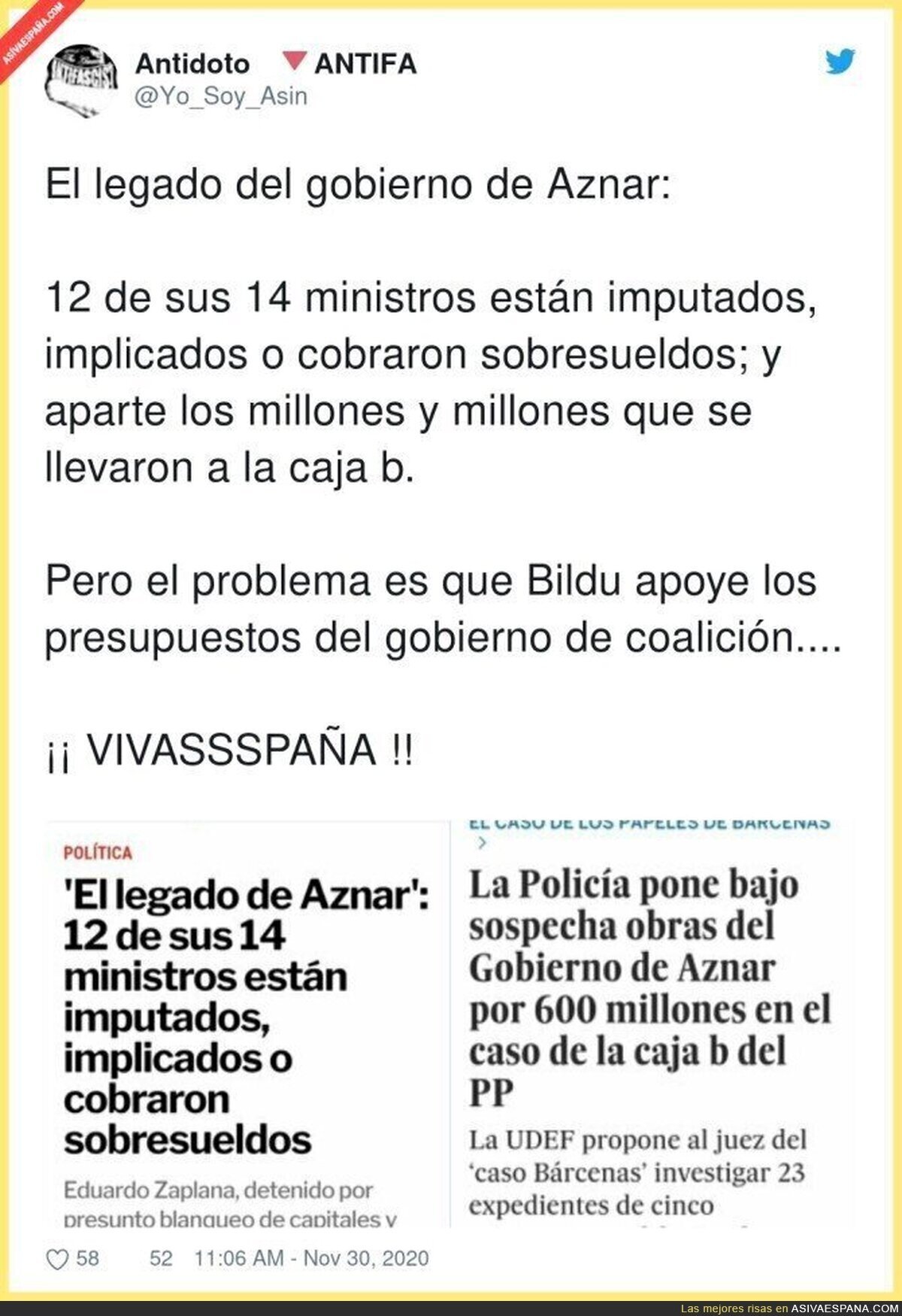 El Gobierno de Aznar era una mafia al completo