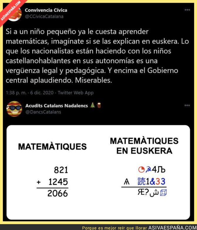 La dificultad de las matemáticas en euskera