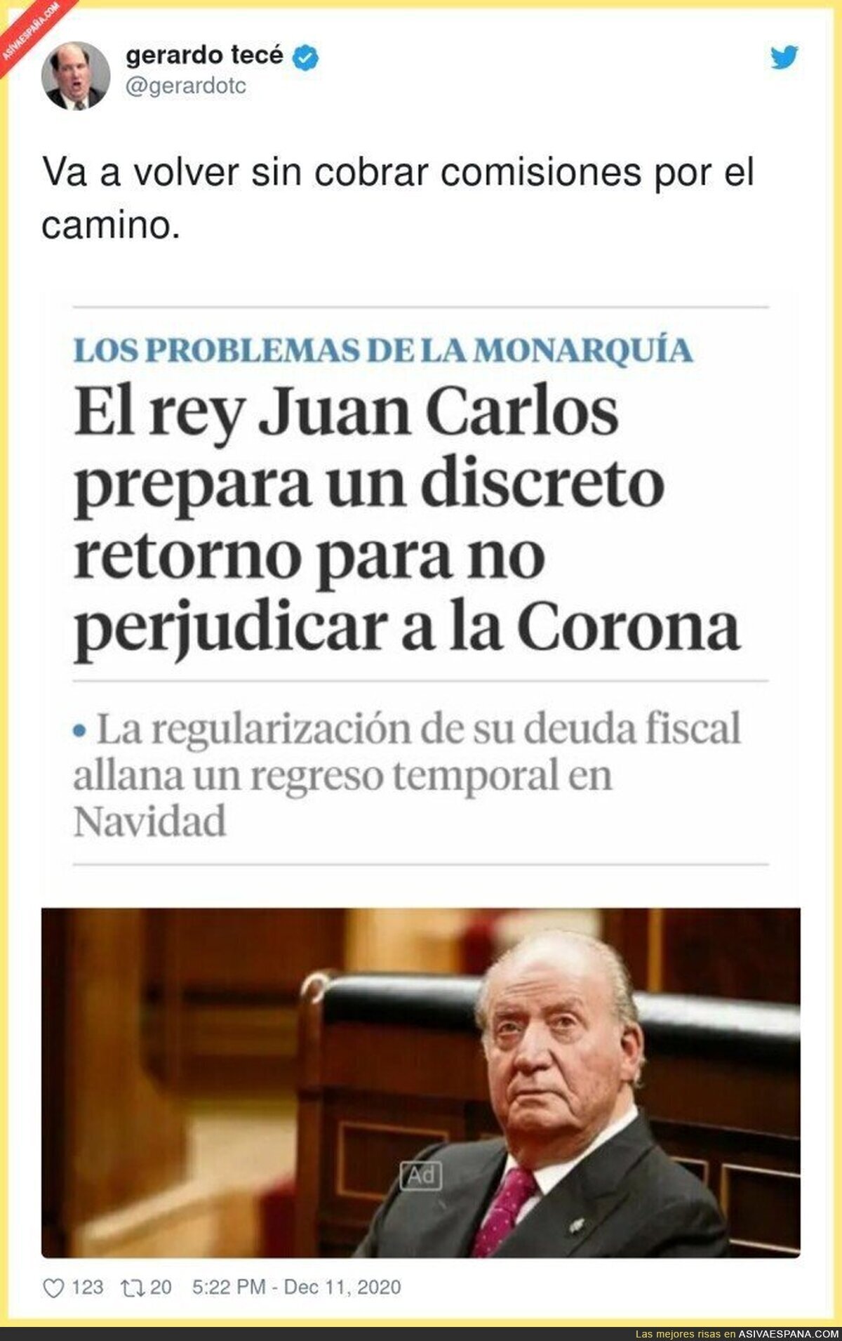 Un gran hito para Juan Carlos