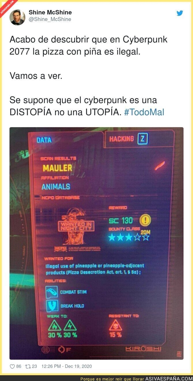 Cosas Ilegales En Cyberpunk 77