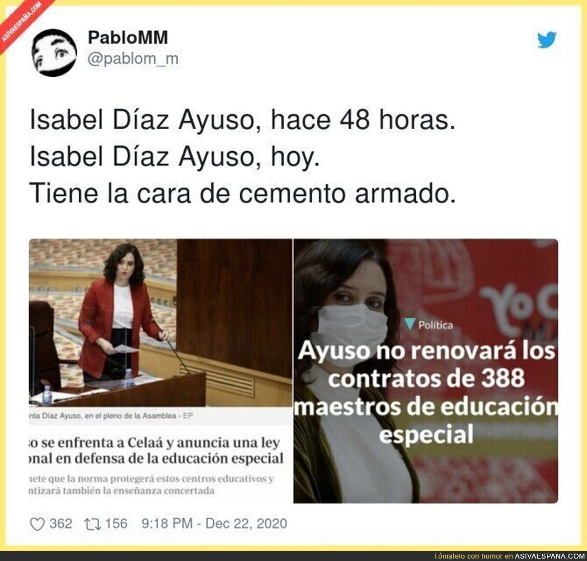 La desvergüenza de Isabel Díaz Ayuso