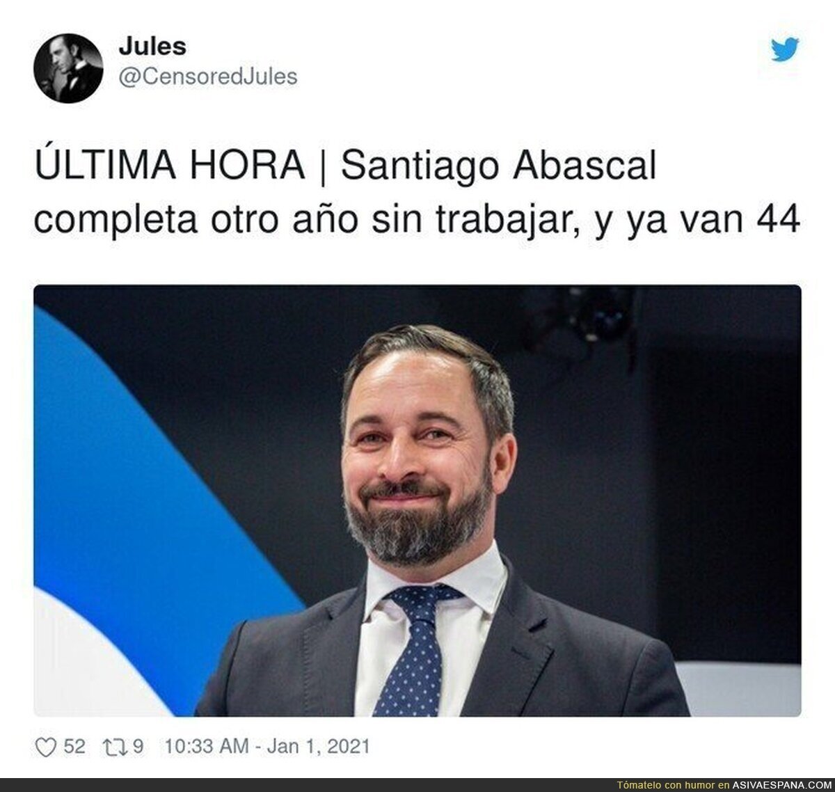 Menuda vida lleva Santiago Abascal
