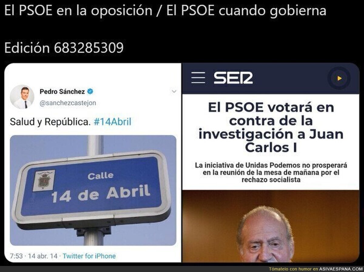 Como cambia el PSOE cuando está en el poder
