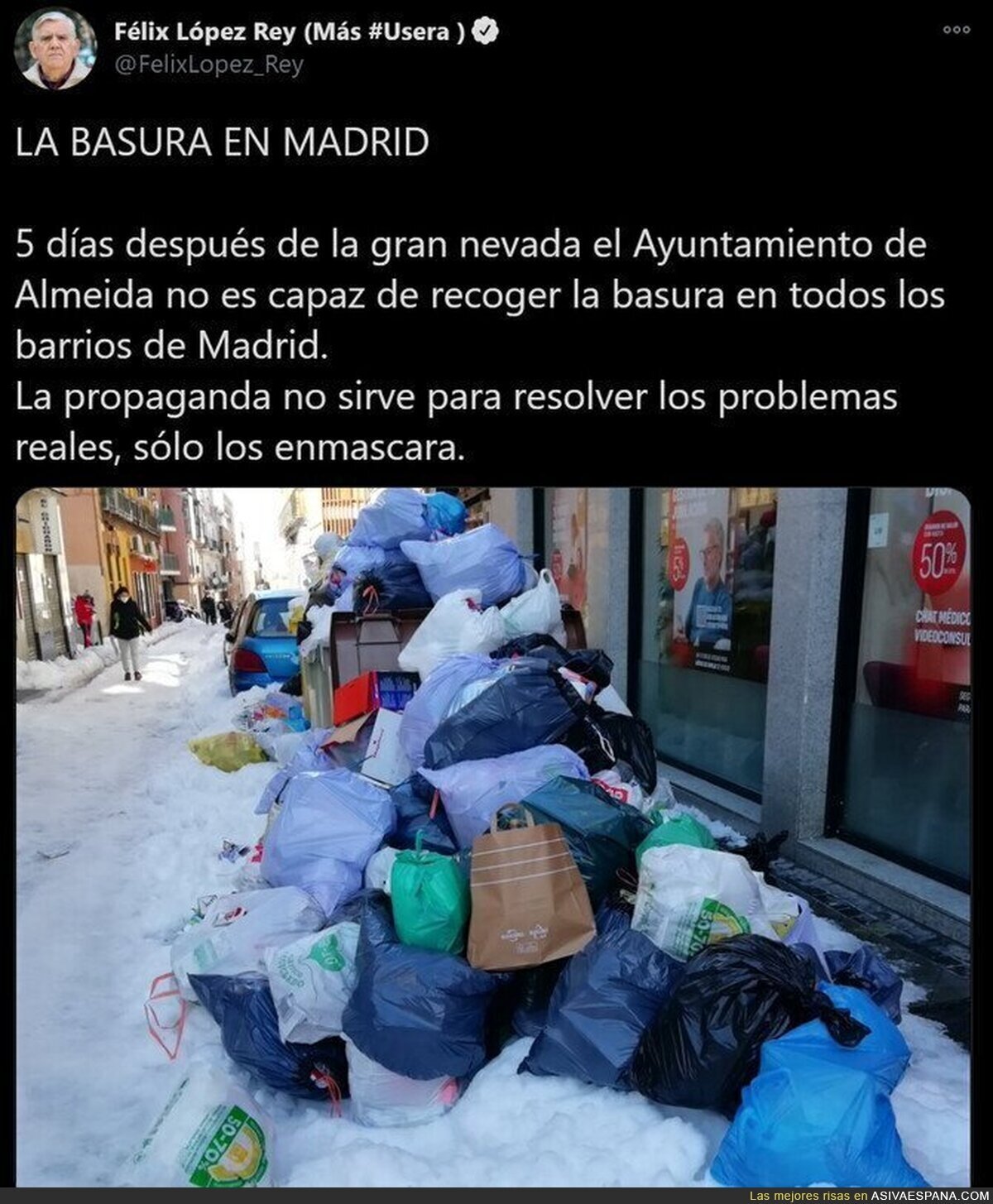 La triste imagen de Madrid