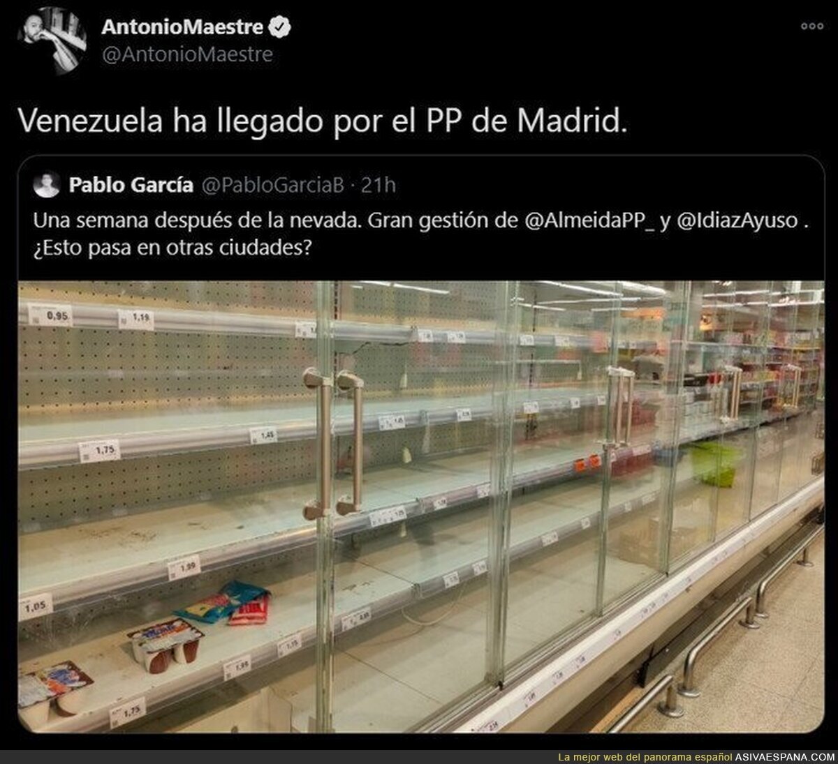 La miseria y pobreza ha llegado a Madrid