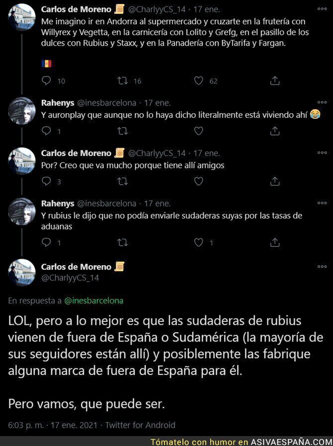 558492 - El youtuber 'Auronplay' también está viviendo en Andorra desde hace meses para no pagar impuestos en España y ha tratado ocultarlo pero ha sido cazado por este detalle