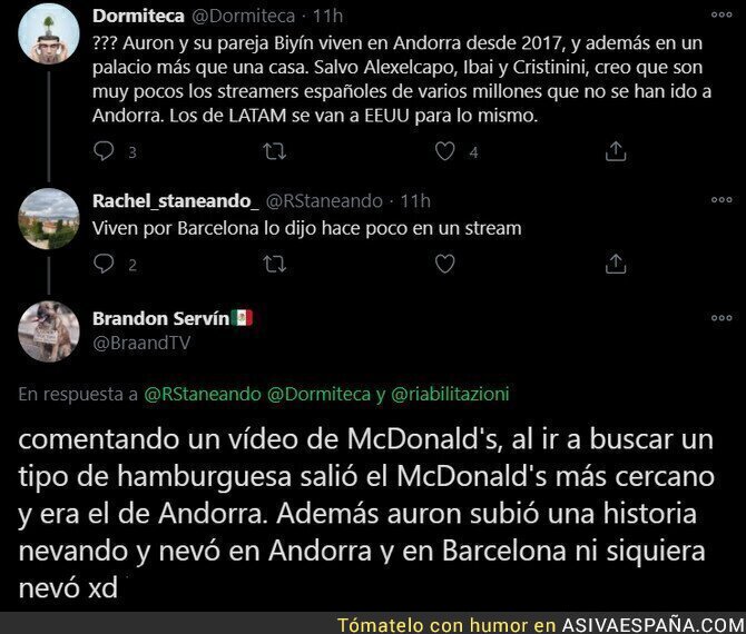 558492 - El youtuber 'Auronplay' también está viviendo en Andorra desde hace meses para no pagar impuestos en España y ha tratado ocultarlo pero ha sido cazado por este detalle
