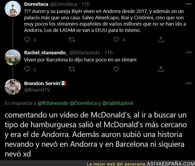 558492 - El youtuber 'Auronplay' también está viviendo en Andorra desde hace meses para no pagar impuestos en España y ha tratado ocultarlo pero ha sido cazado por este detalle