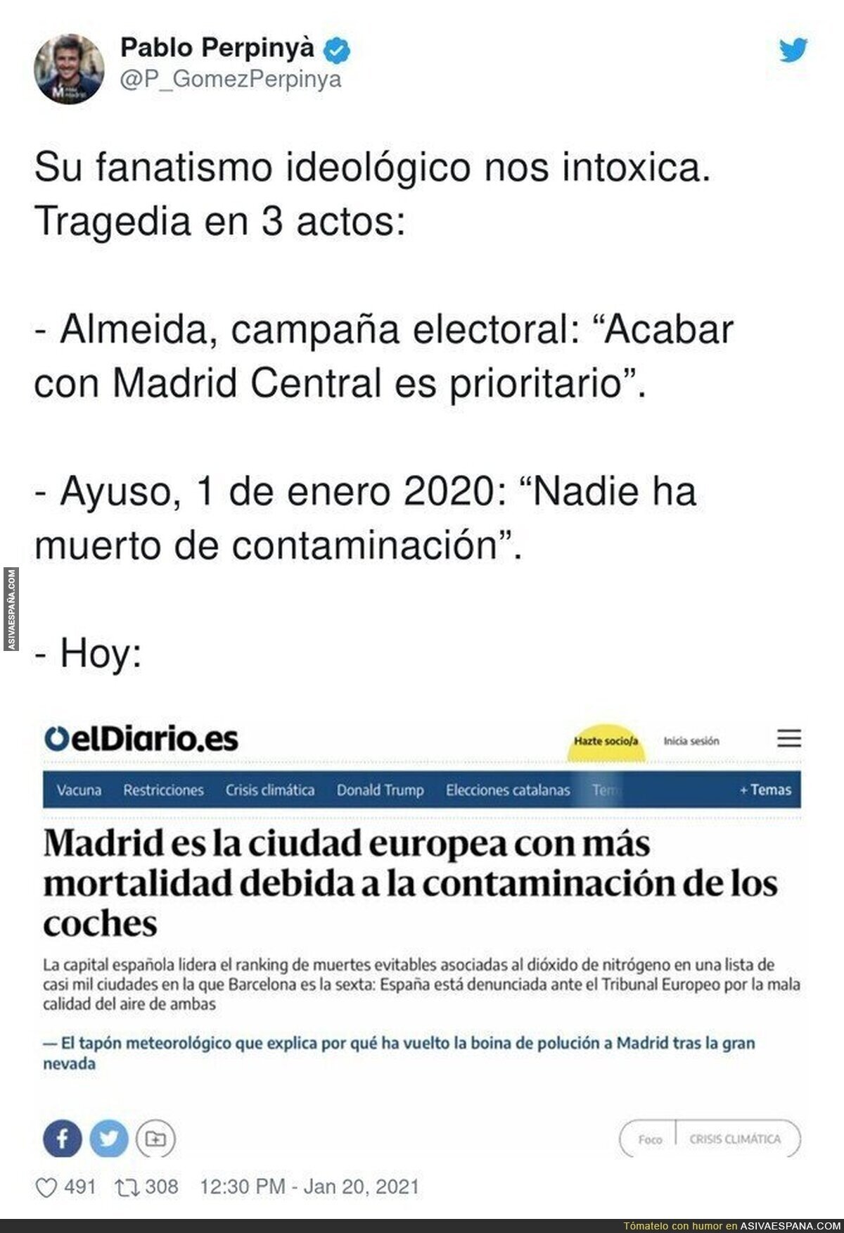 Madrid es un peligro para todos