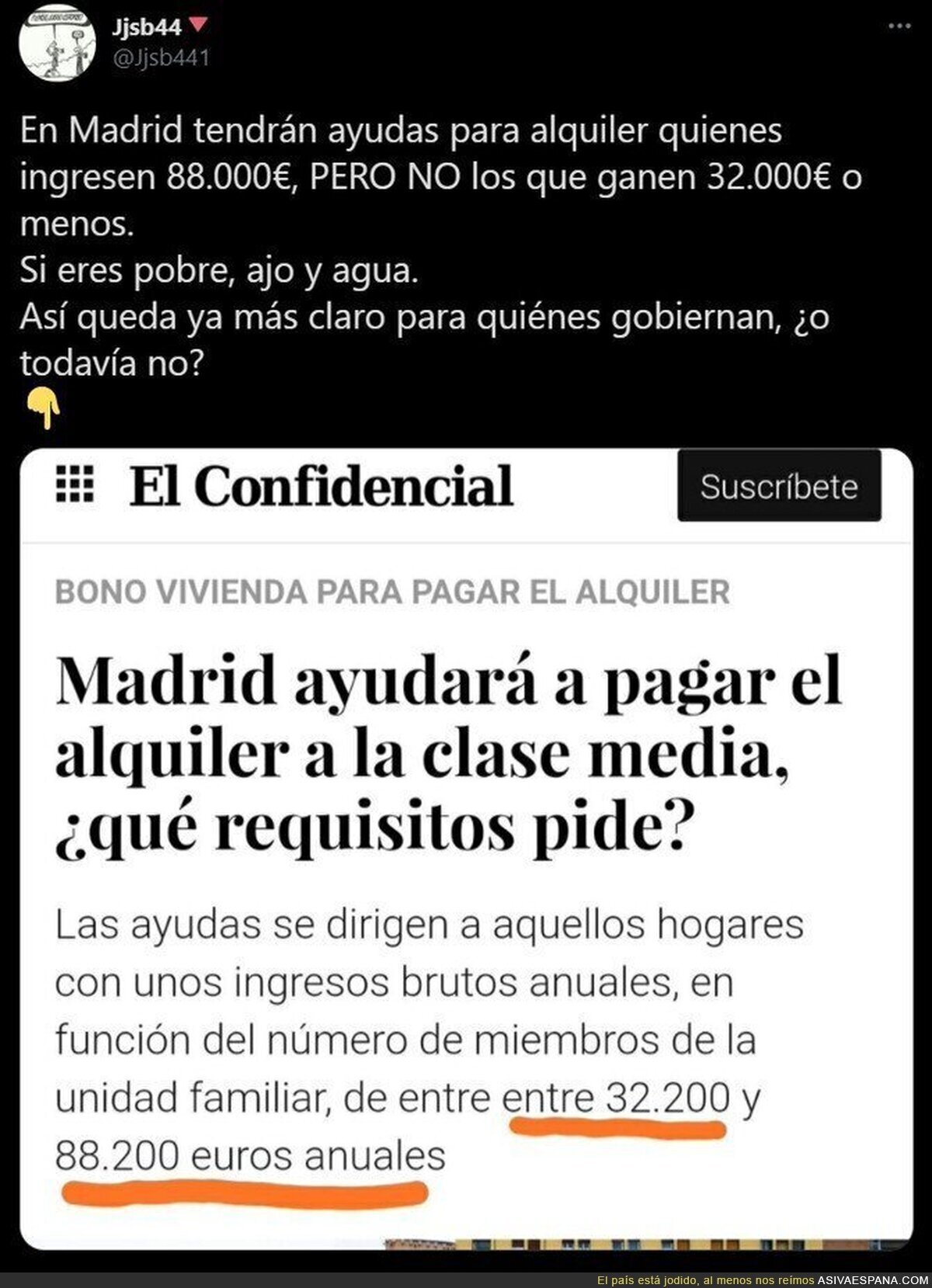 La clase media según el PP en Madrid a la que ayudará a pagar el alquiler