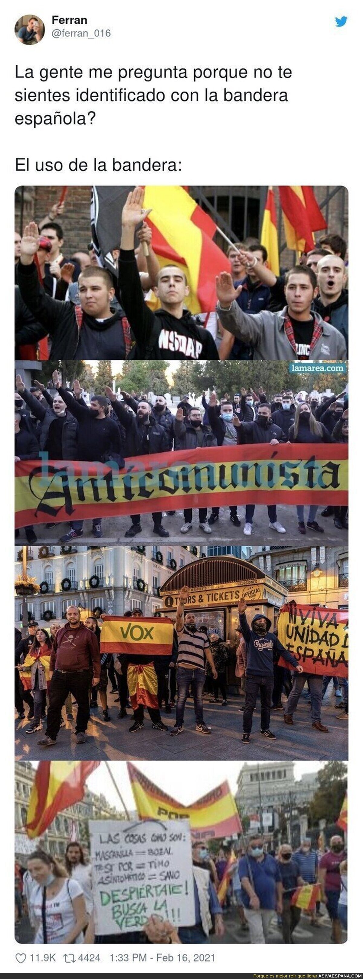 La ultraderecha hace odiar la bandera española