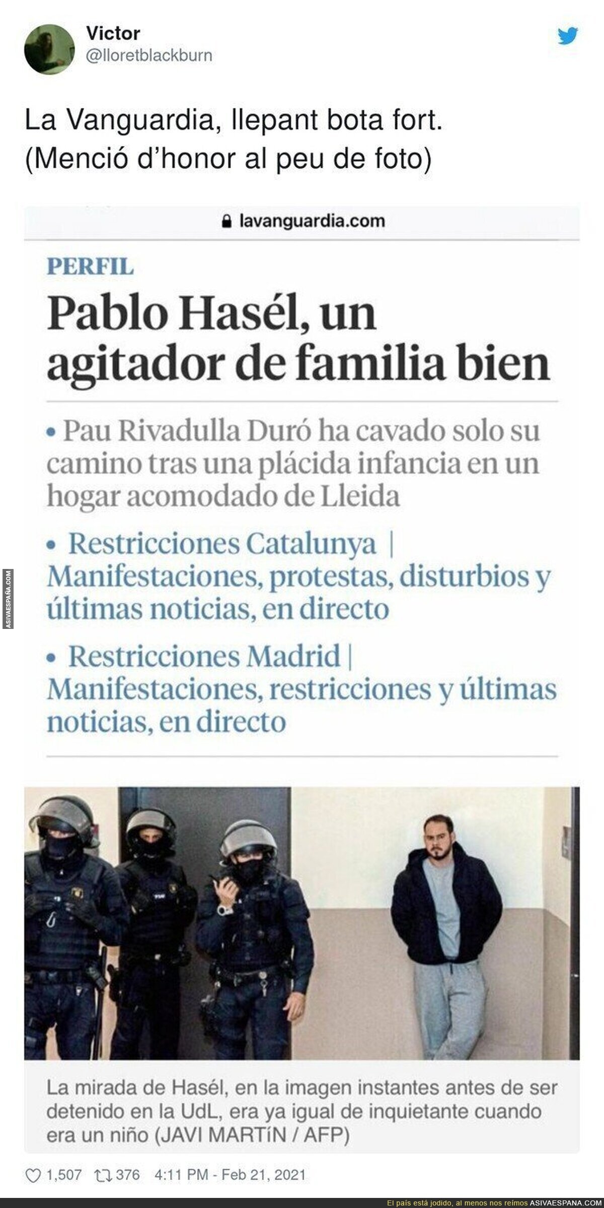 'La Vanguardia' ha elegido su bando