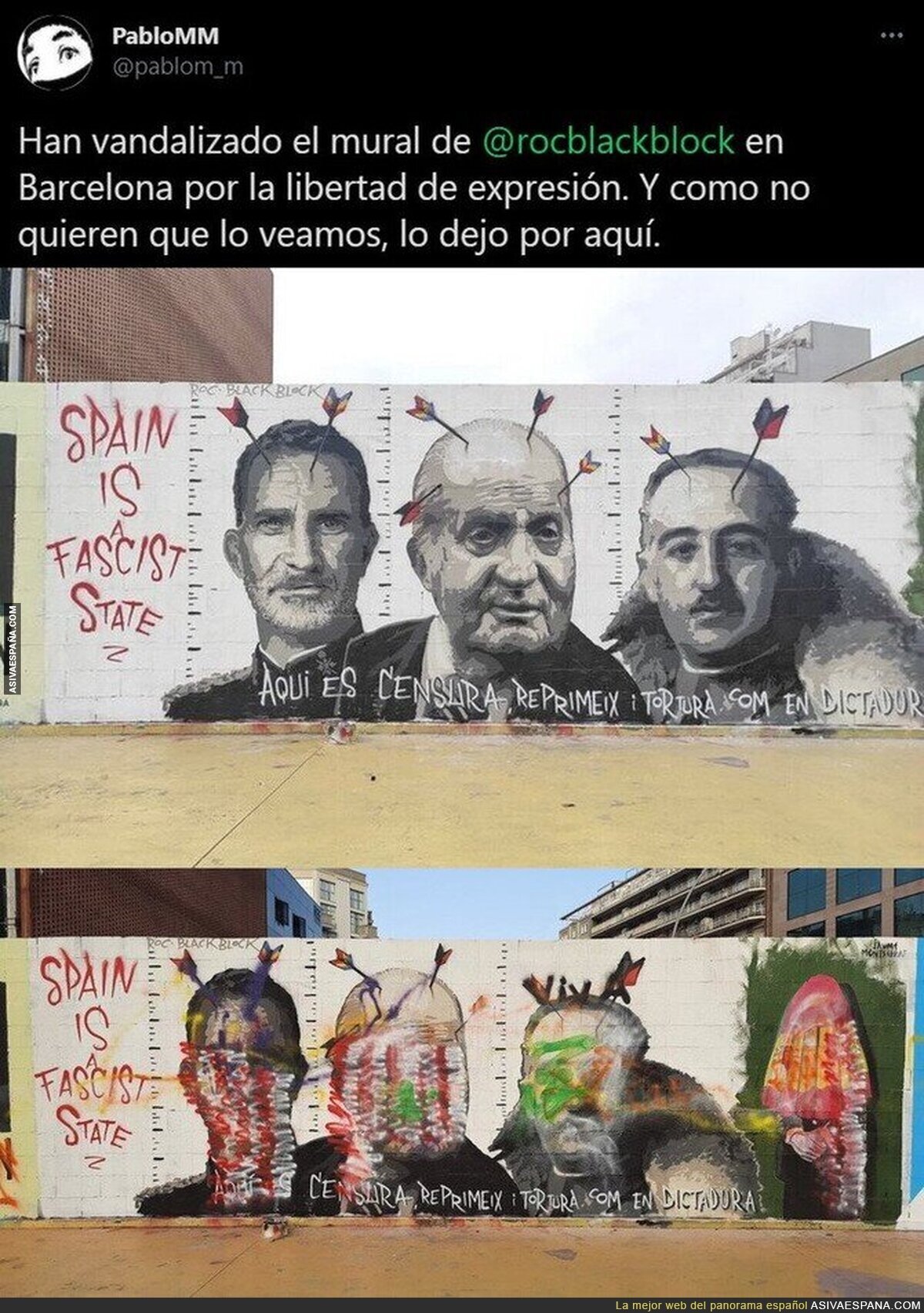 Las pintadas que molestan en Barcelona y que no quieren que veas