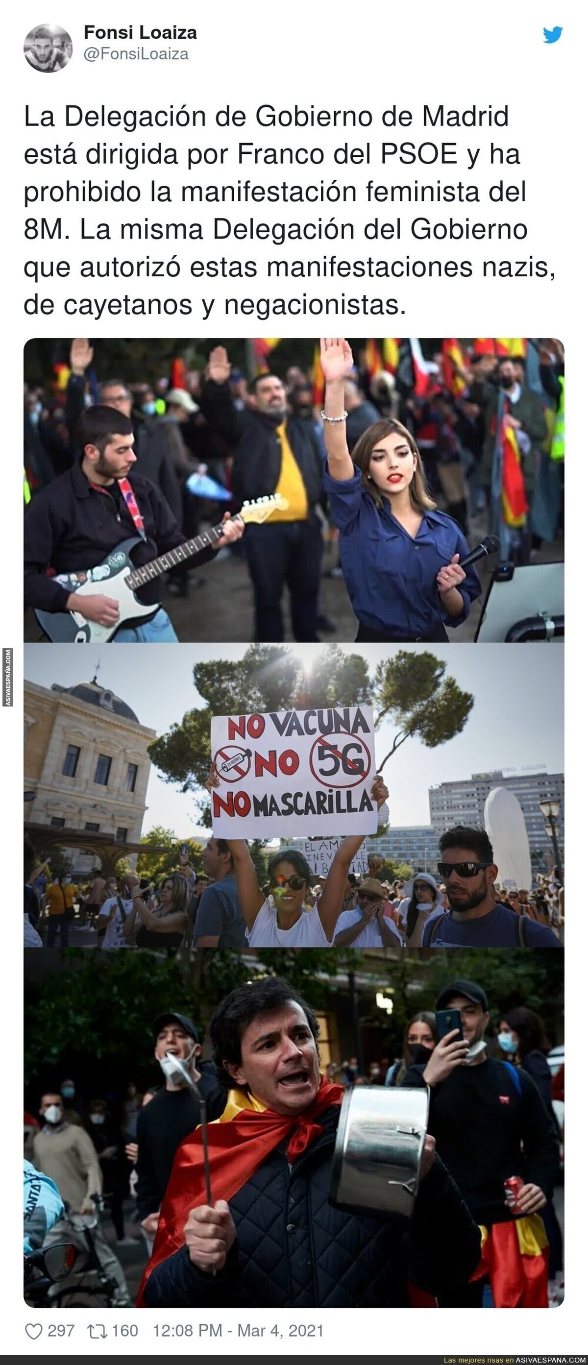 Las manifestaciones que están encantados de recibir en Madrid