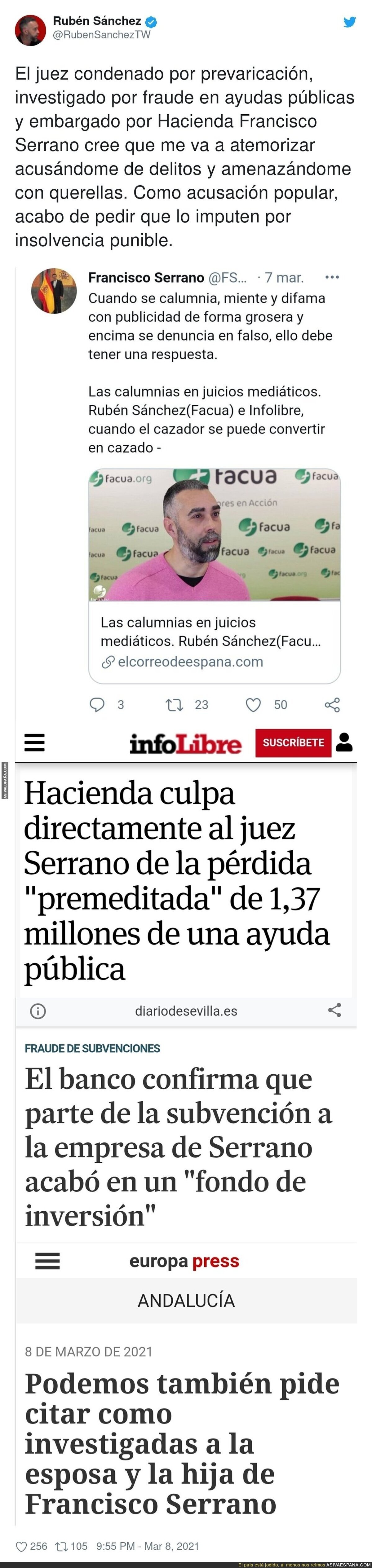 Hay que acabar con esta gente con toda la artillería judicial