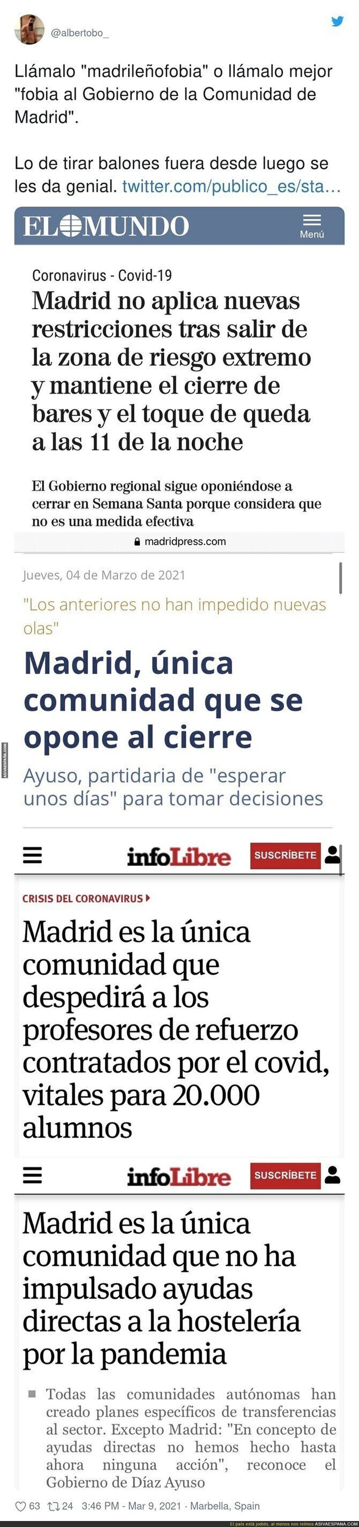 Madrid se hace la víctima
