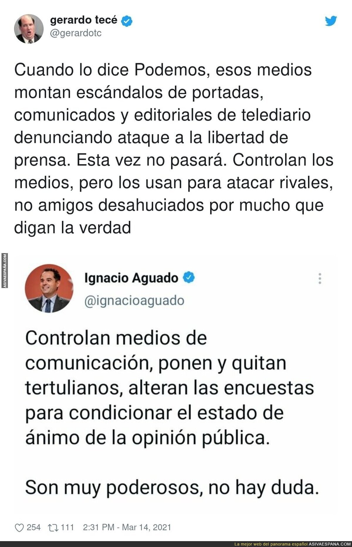 Ignacio Aguado está muy confuso