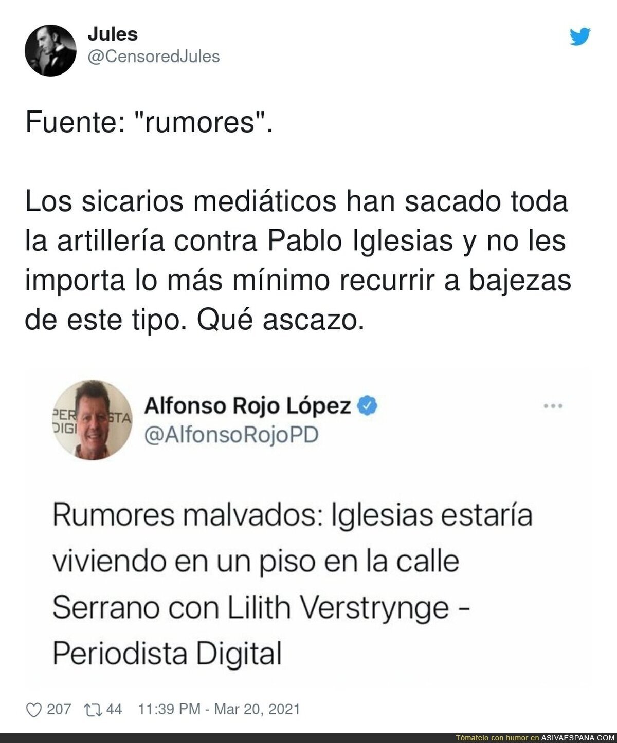 Así es el periodismo de Alfonso Rojo