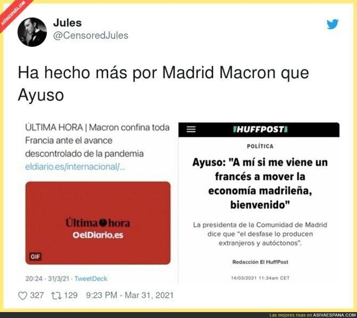 Macron salva a España de muchas más muertes