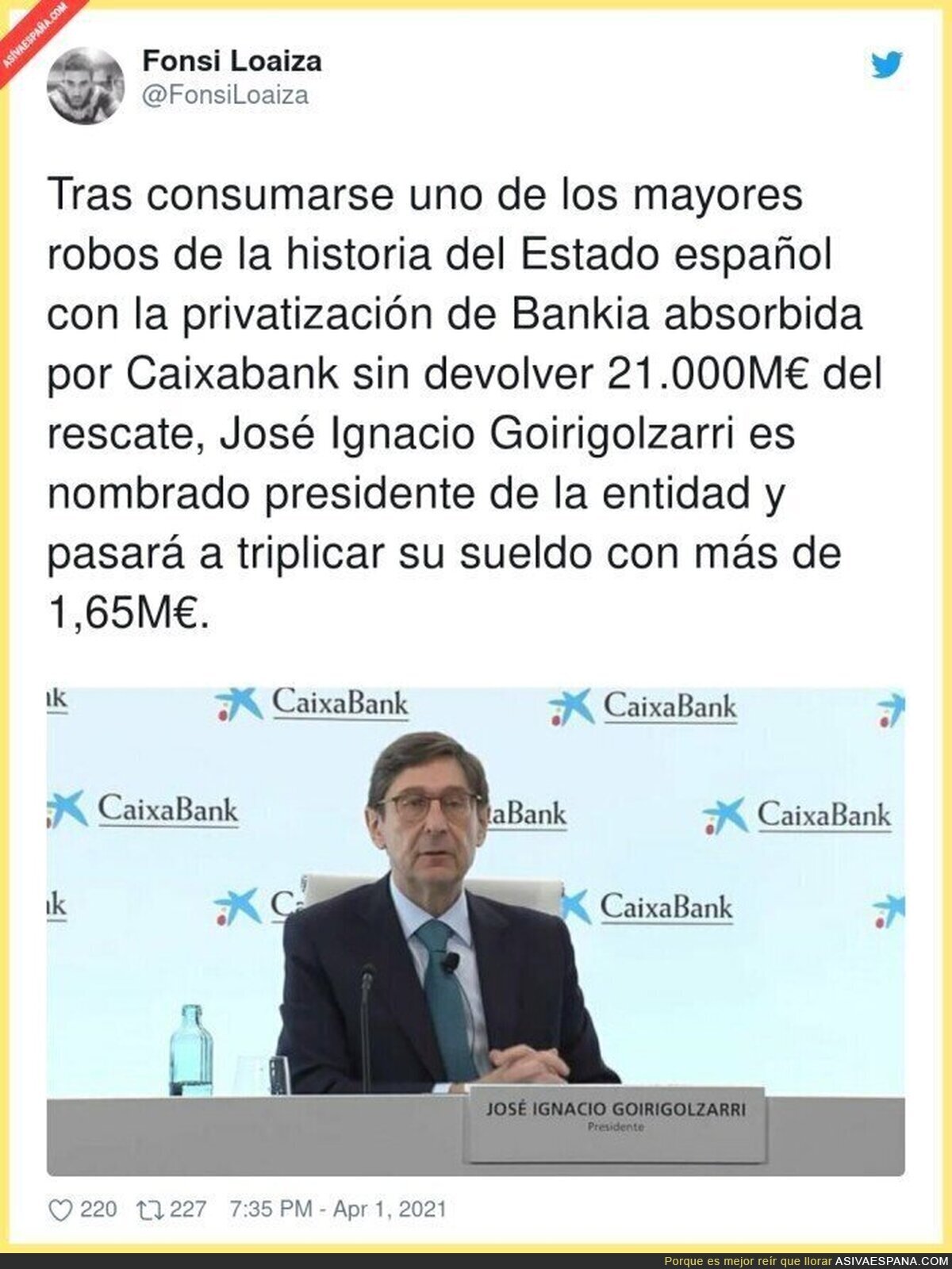 Empiezan a saberse cositas de la fusión Caixabank-Bankia