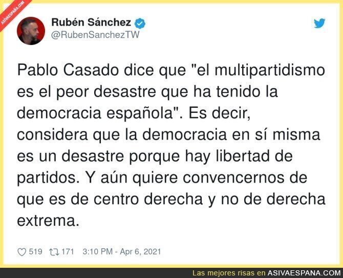 Lo que le gusta una buena dictadura a Pablo Casado