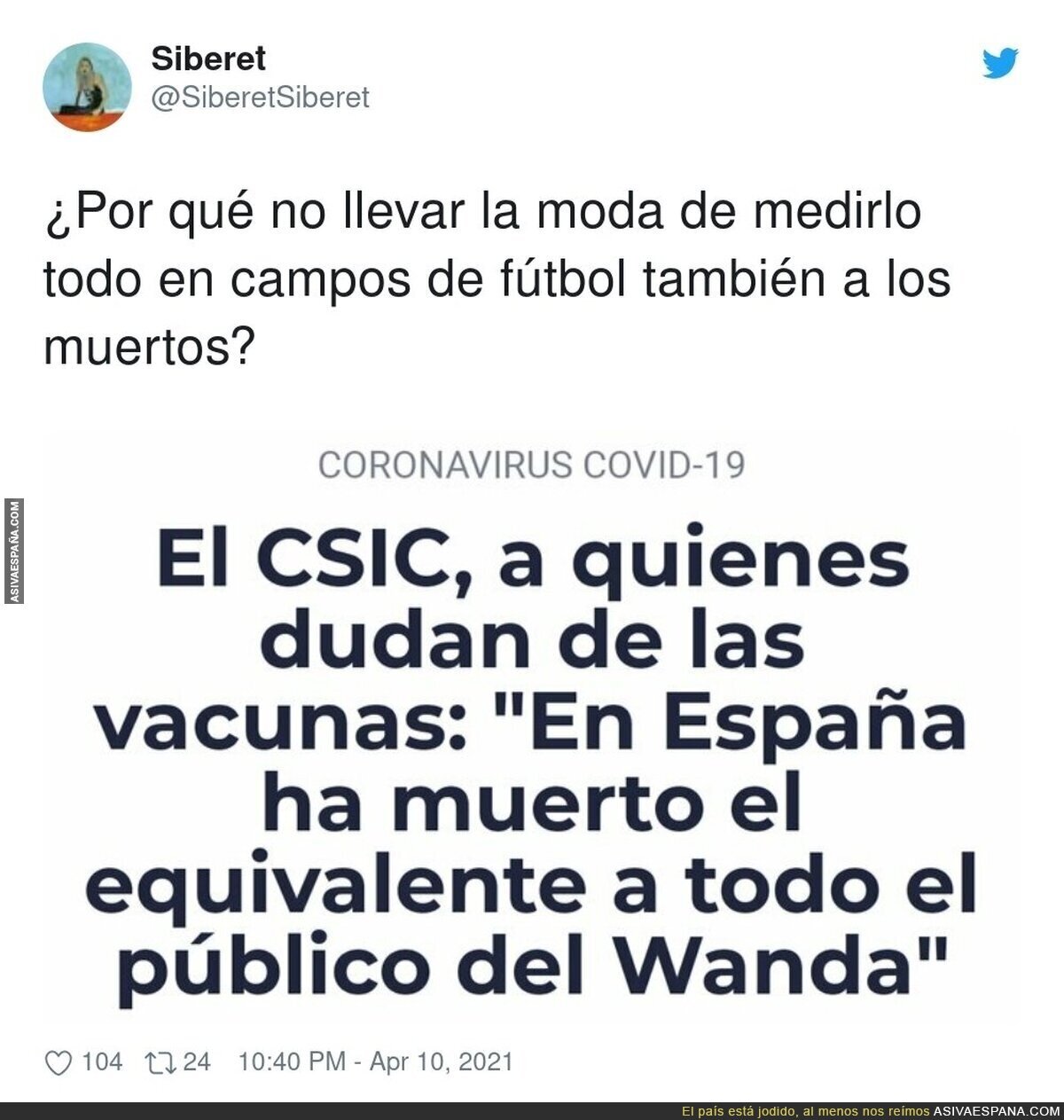 Gracias a este titular ahora sé la capacidad del Wanda