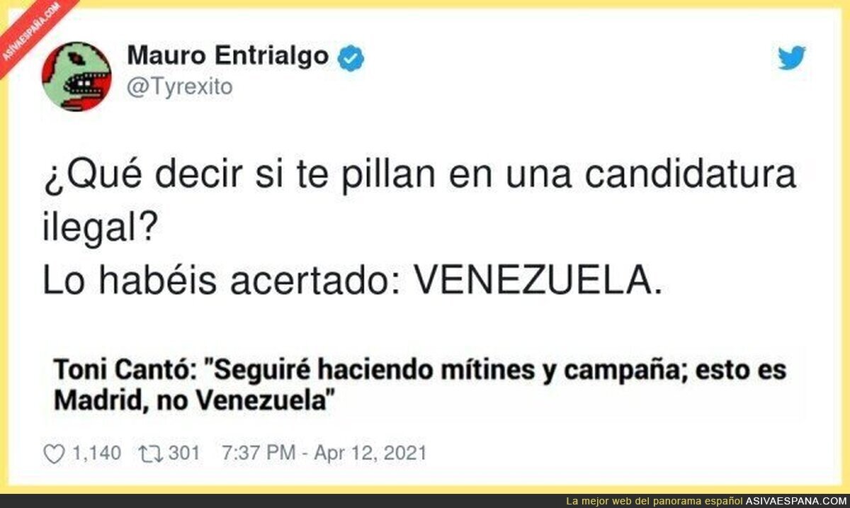 Ya tardaba en salir Venezuela