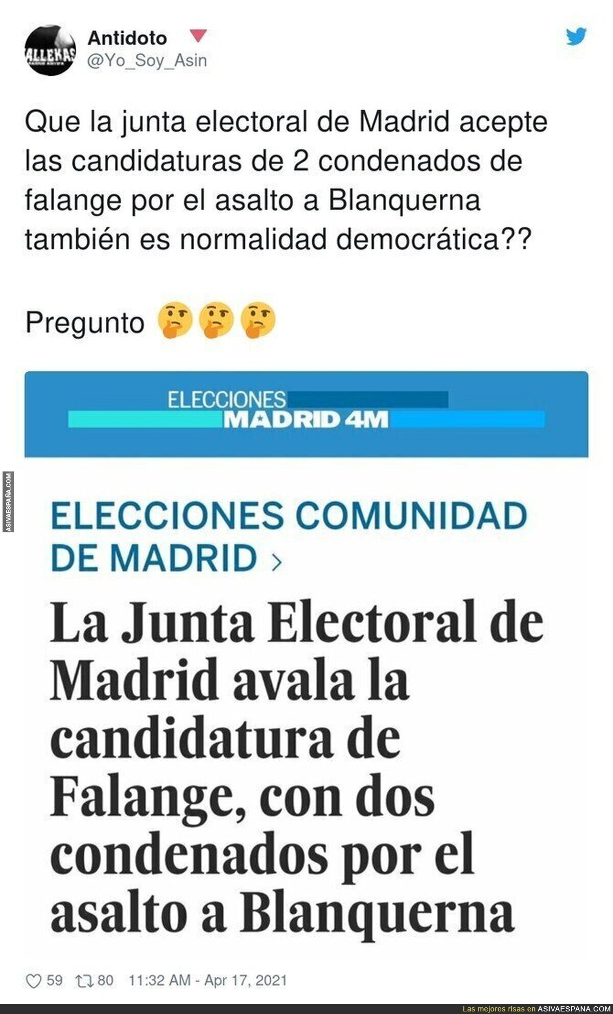 Normalidad democrática en Madrid
