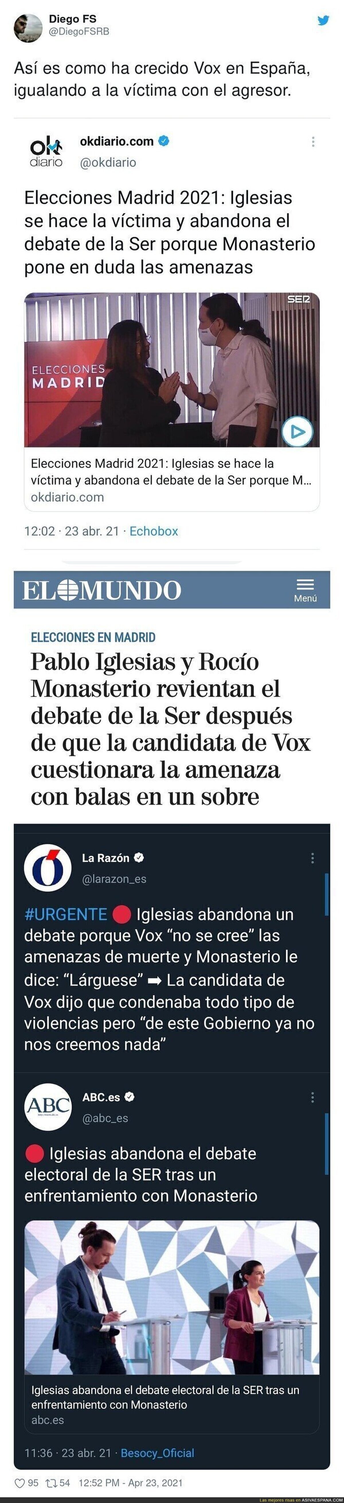 Así se manipula la realidad sobre el incidente de VOX con Podemos en la SER