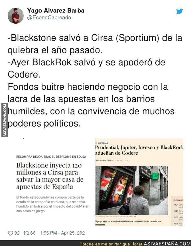 Así se salvan entre todos para empobrecer a todos