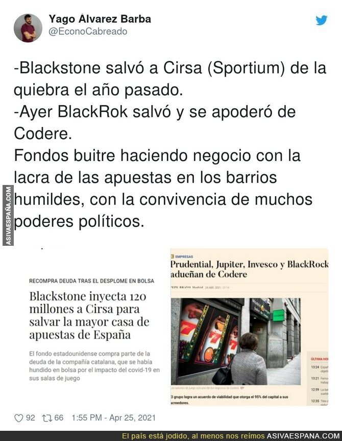 Así se salvan entre todos para empobrecer a todos