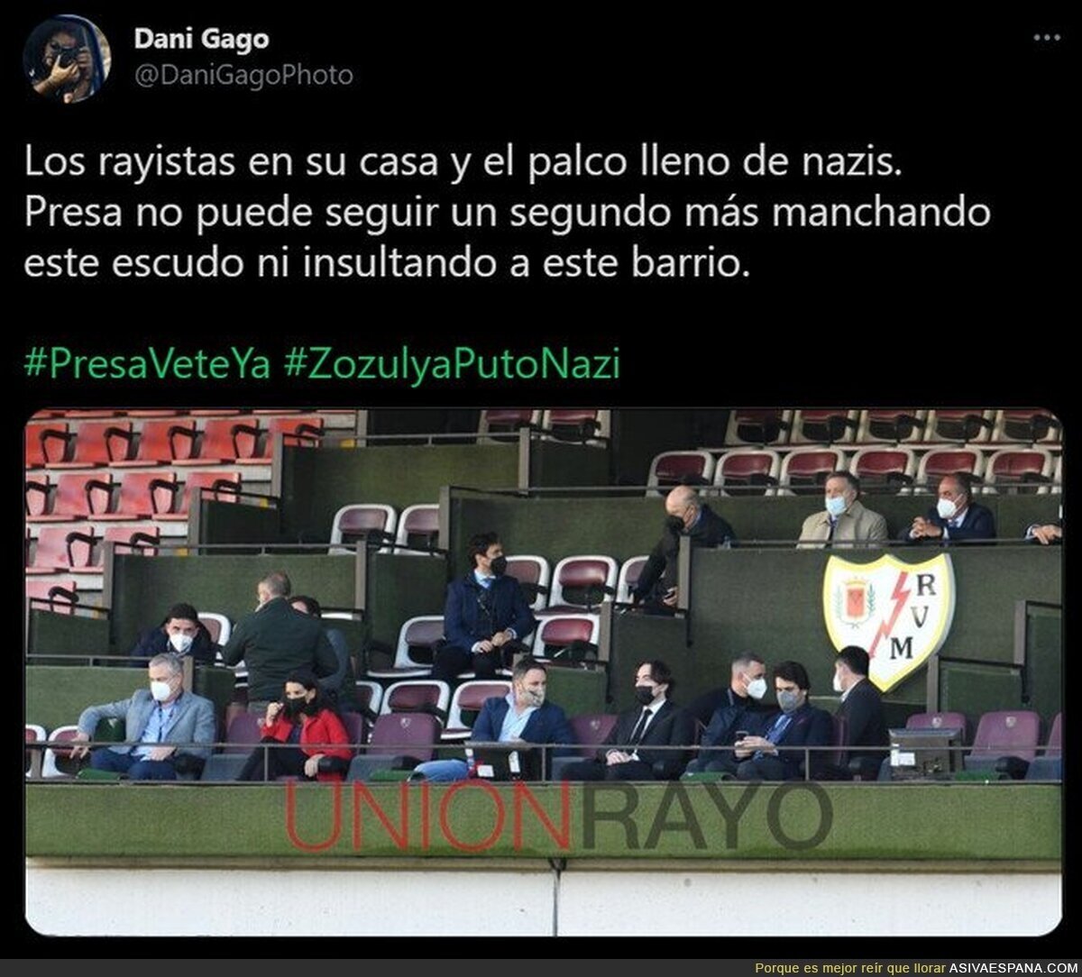 La imagen de la vergüenza del Rayo