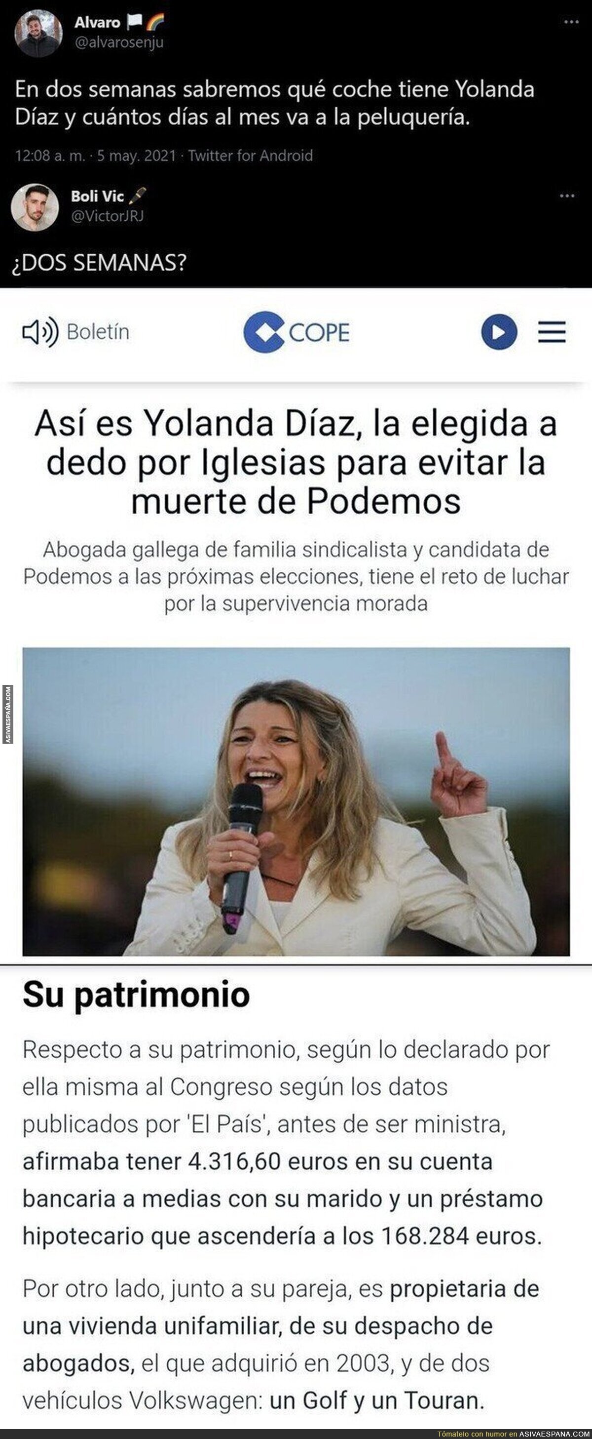 A pocas horas de dimitir Pablo Iglesias ya van a por Yolanda Díaz con estas informaciones