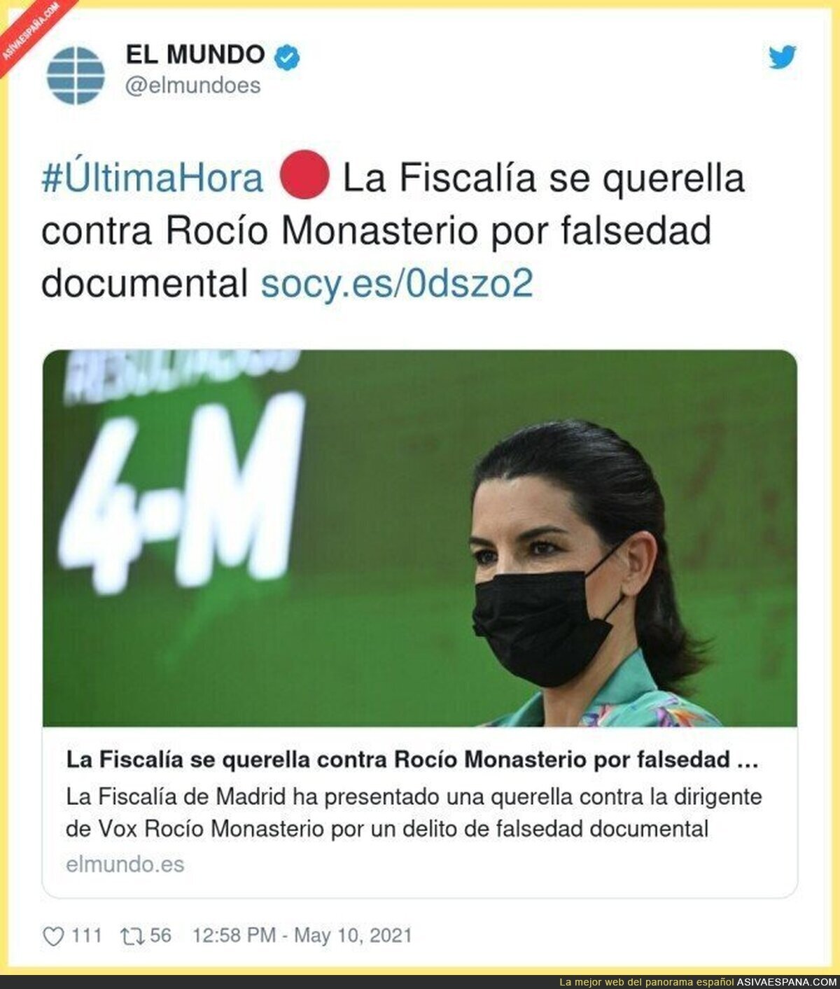 Rocío Monasterio no es de fiar