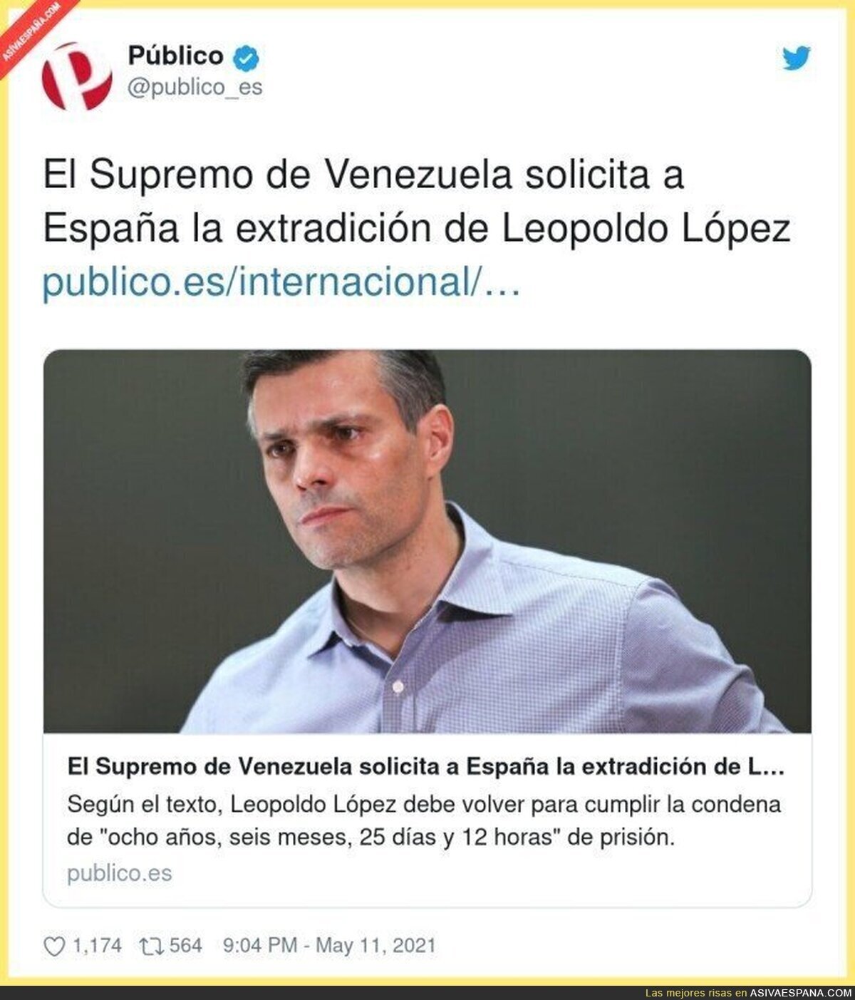 El peligroso Leopoldo López que anda libre por España reclamado por Venezuela