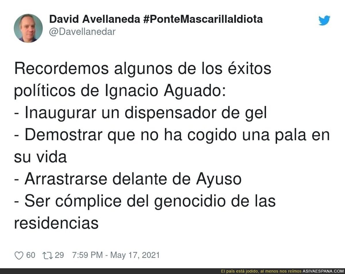 Menudo historial se le ha quedado a Ignacio Aguado como político