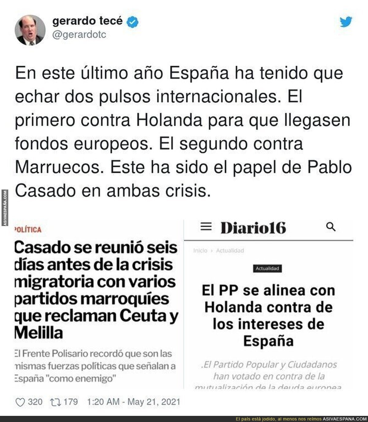 Pablo Casado no deja de torpedear a España